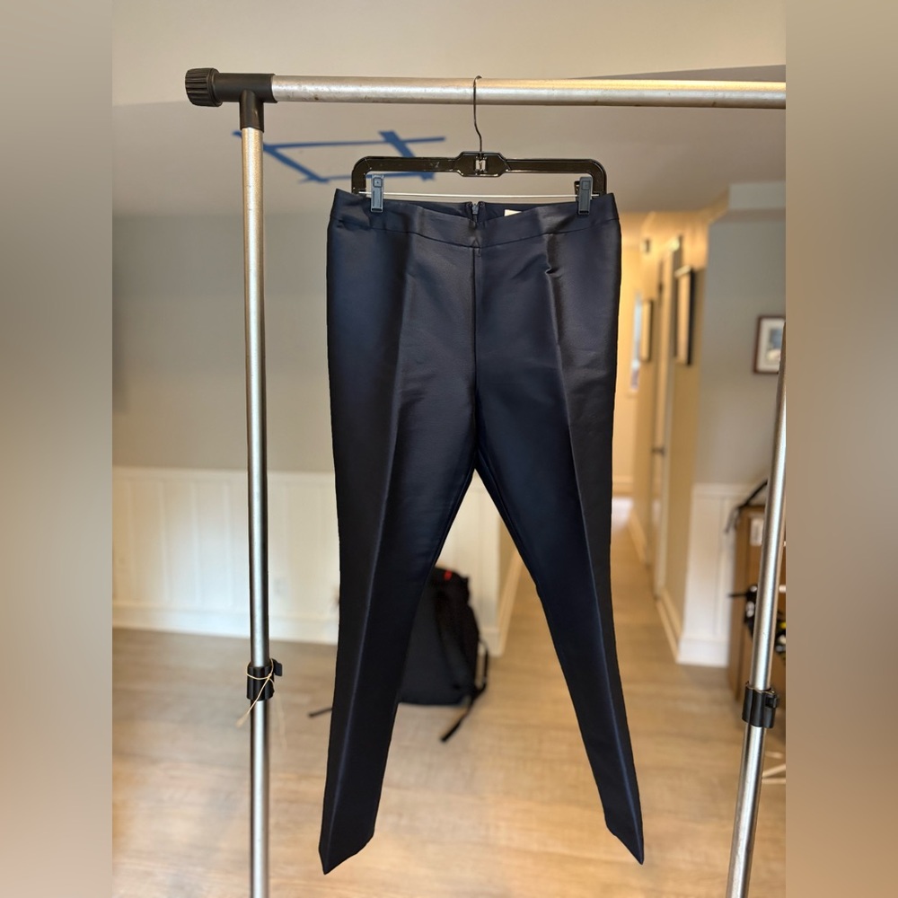 ANN MASHBURN Navy Tailored Dress Pants